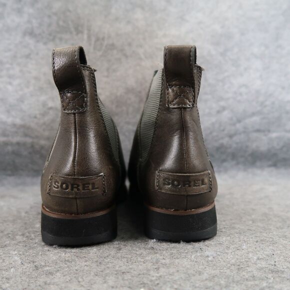 Sorel Shoes Womens 5 Bootie Harlow Chelsea Leather Waterproof Quarry Classic Mid - Picture 4 of 14